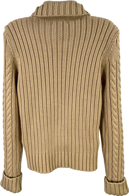 St.Johns Bay Women’s Beige Cable Knit Button Up Cardigan Sweater - M