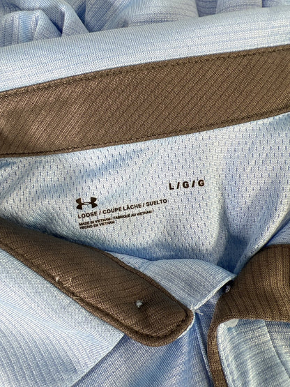 Under Armour Men’s Blue Short Sleeve Loose Fit Polo Shirt - L