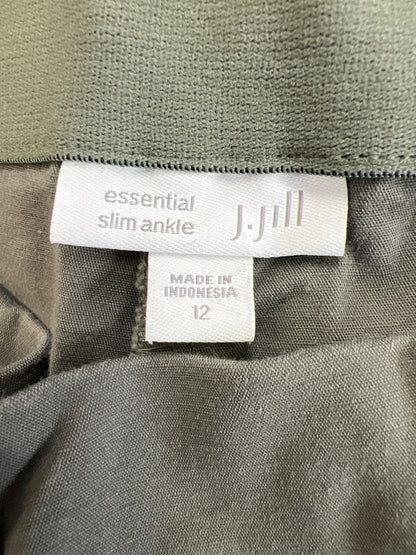 J.Jill Essential Women’s Green Pull On Slim Ankle Pants - 12