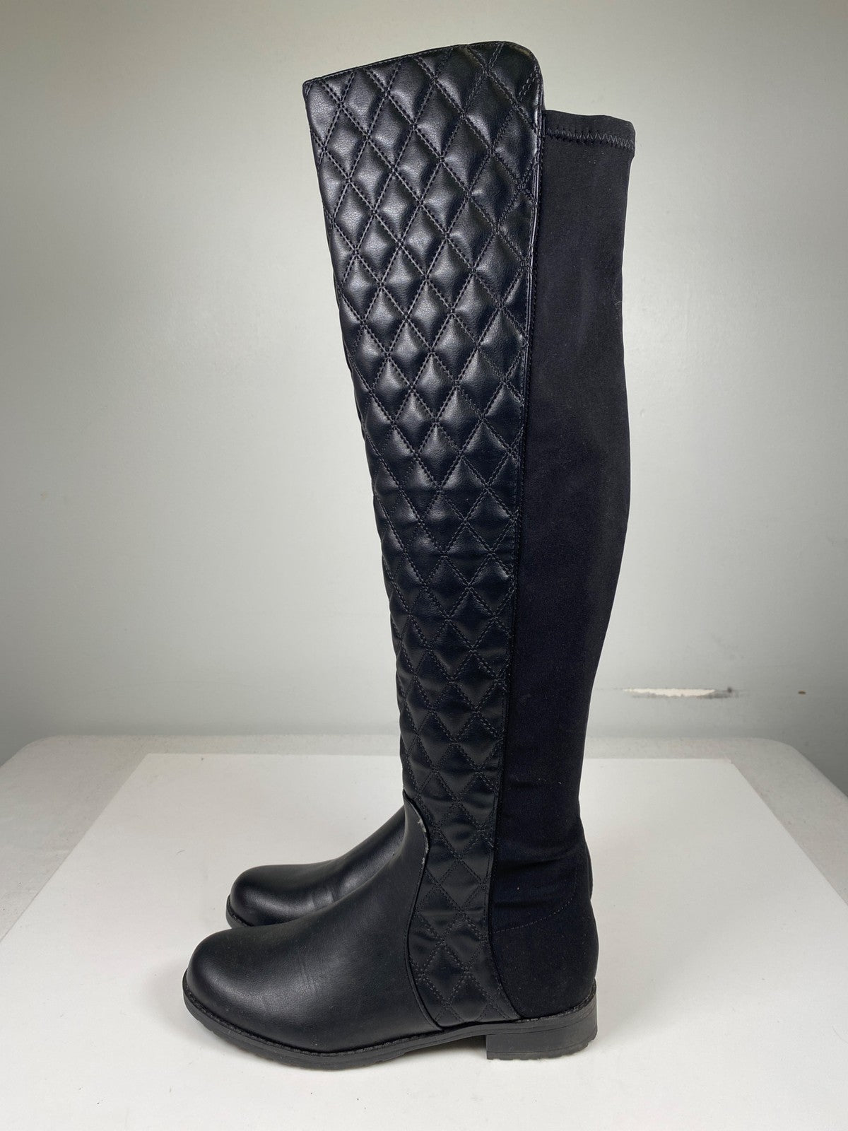 Unisa Women’s Black Quilted Over The Knee Boots - 7