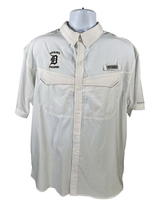 Columbia Men's White Detroit Tigers Spring Training PFG Shirt - L
