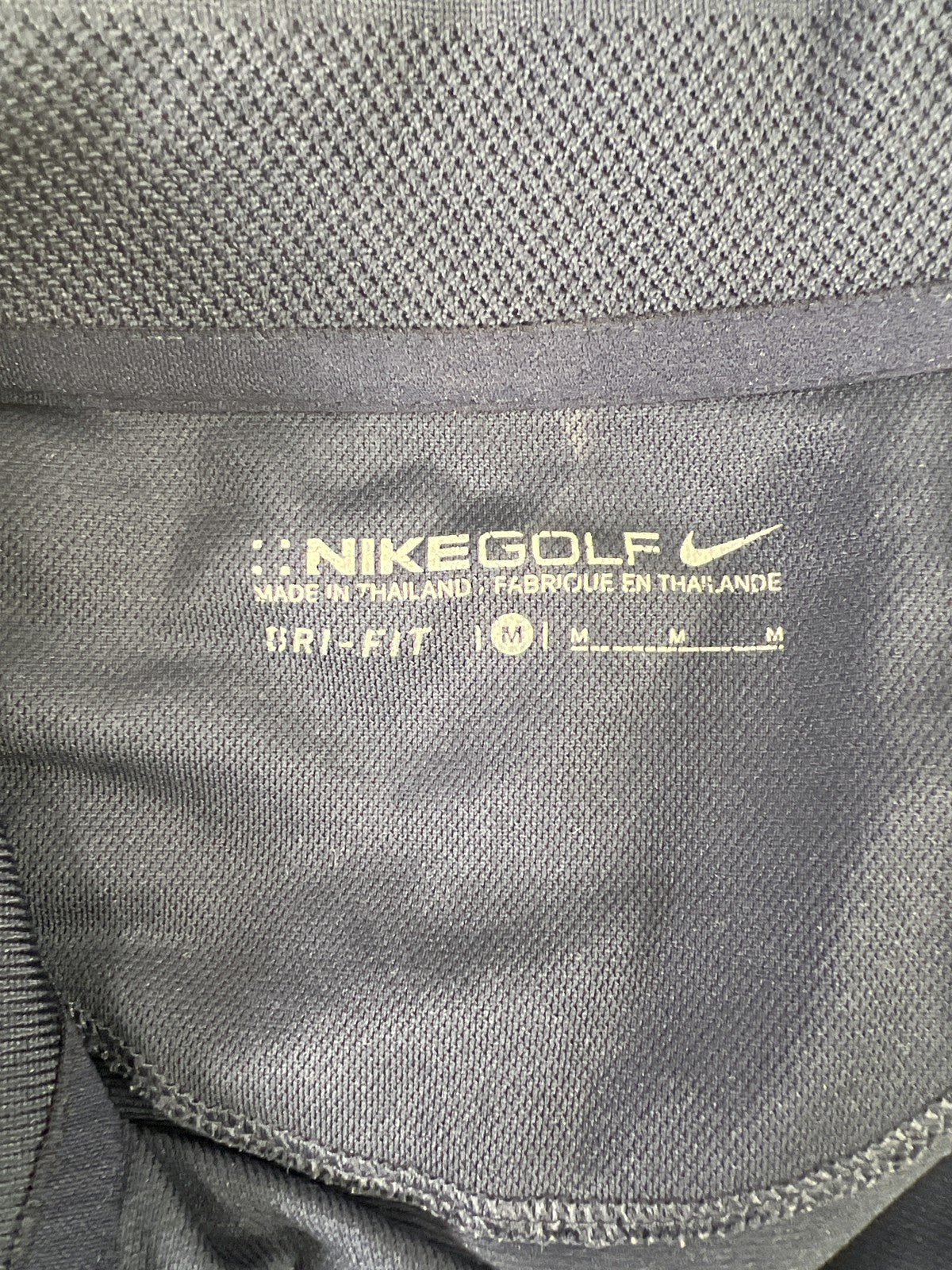 Nike Men’s Navy Blue Short Sleeve Golf Polo Shirt - M