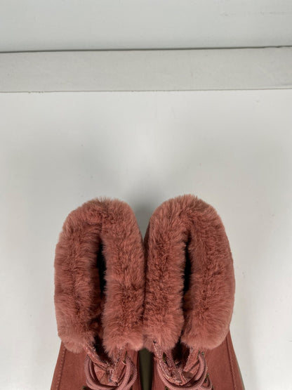 Skechers Women’s Pink On The Go Suede GoGa Mat Winter Chill Ankle Boots - 7.5