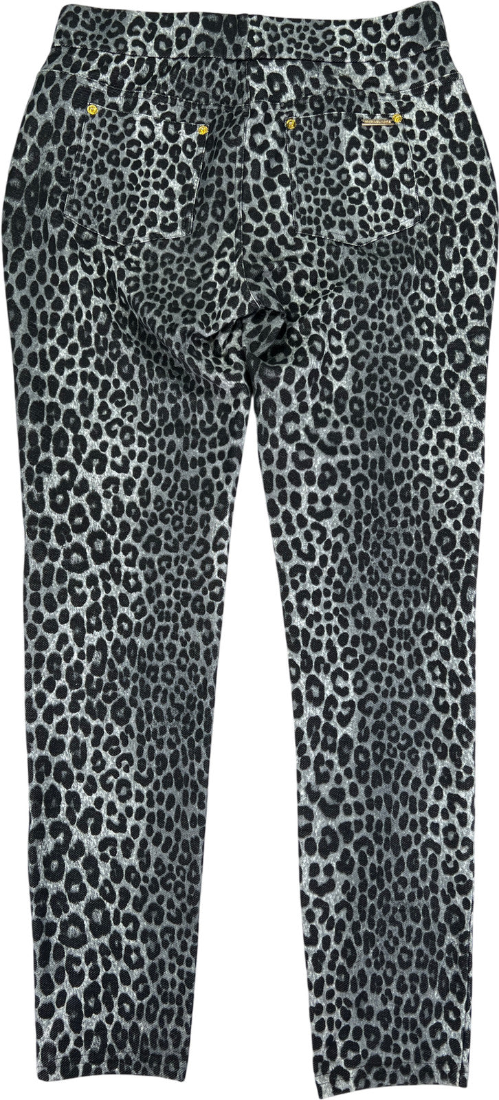 Michael Kors Women’s Gray/Black Animal Print Pull On Jeggings - M