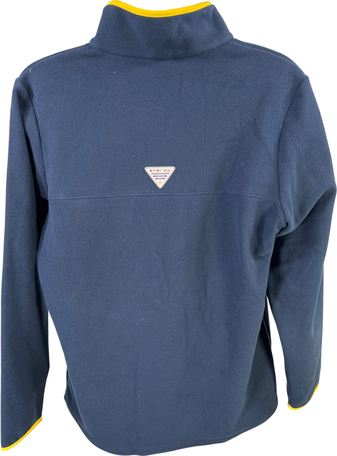 Columbia Men’s Blue U of M Michigan 1/4 Snap Button Pullover Fleece Jacket - M