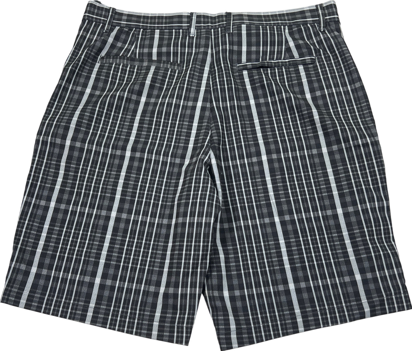 NEW Apt 9 Men’s Black/Gray Plaid Pivot Hybrid Shorts - 34