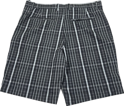 NEW Apt 9 Men’s Black/Gray Plaid Pivot Hybrid Shorts - 34