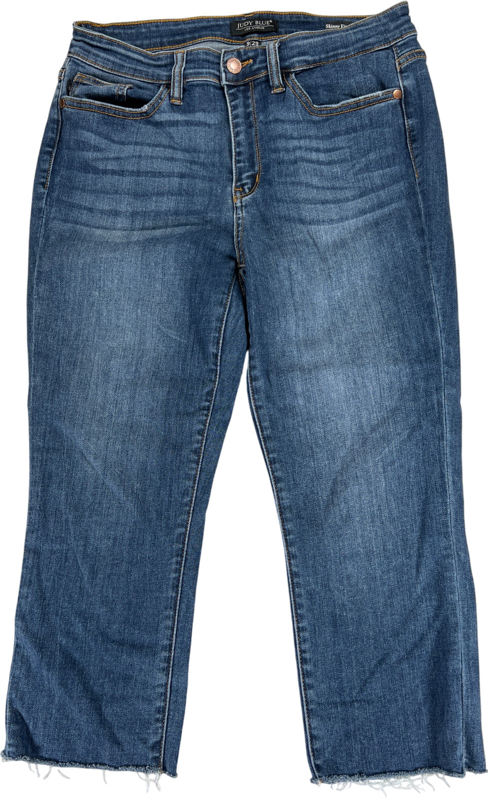 Judy Blue Women’s Medium Wash Stretch Skinny Fit Capri Jeans - 9/29