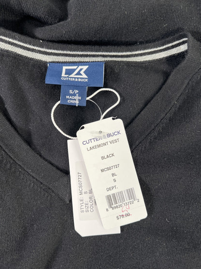 NEW Cutter and Buck Women’s Black Sleeveless Lakemont Vest - S