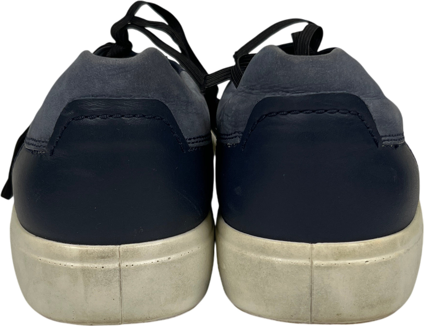 Ecco Men’s Navy Blue Leather Soft 7 Lace Up Sneakers - 11