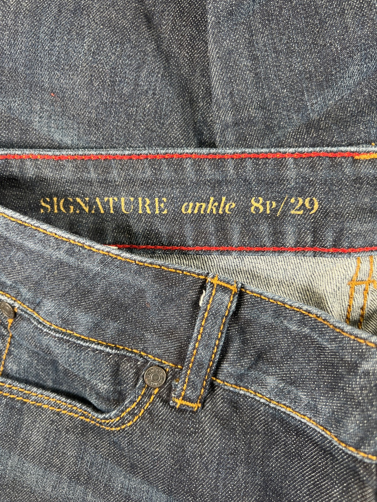 Talbots Women’s Dark Wash Signature Ankle Denim Jeans - 8 petite