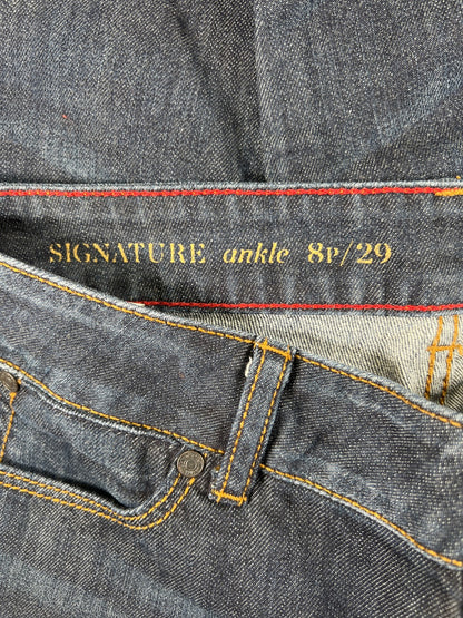Talbots Women’s Dark Wash Signature Ankle Denim Jeans - 8 petite