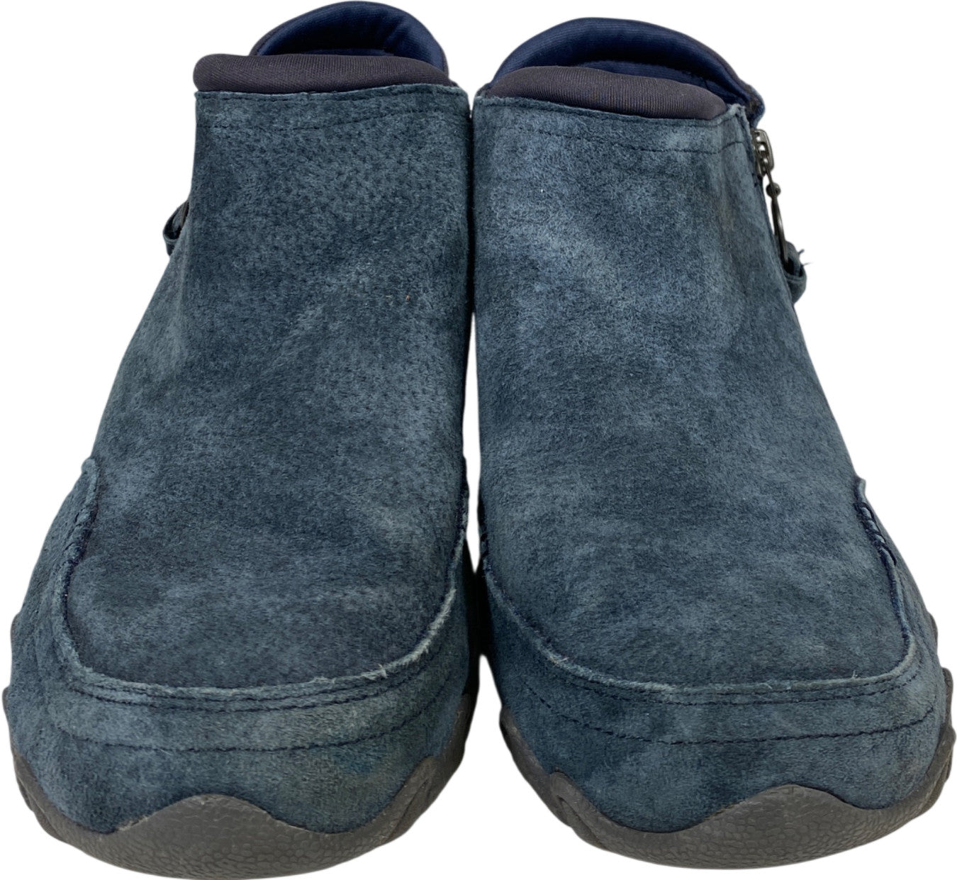 Skechers Women’s Blue Bikers Zappiest Suede Zip Ankle Boots - 8 Wide