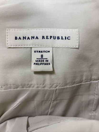 Banana Republic Women's Beige Nylon Blend Straight Skirt Sz 8