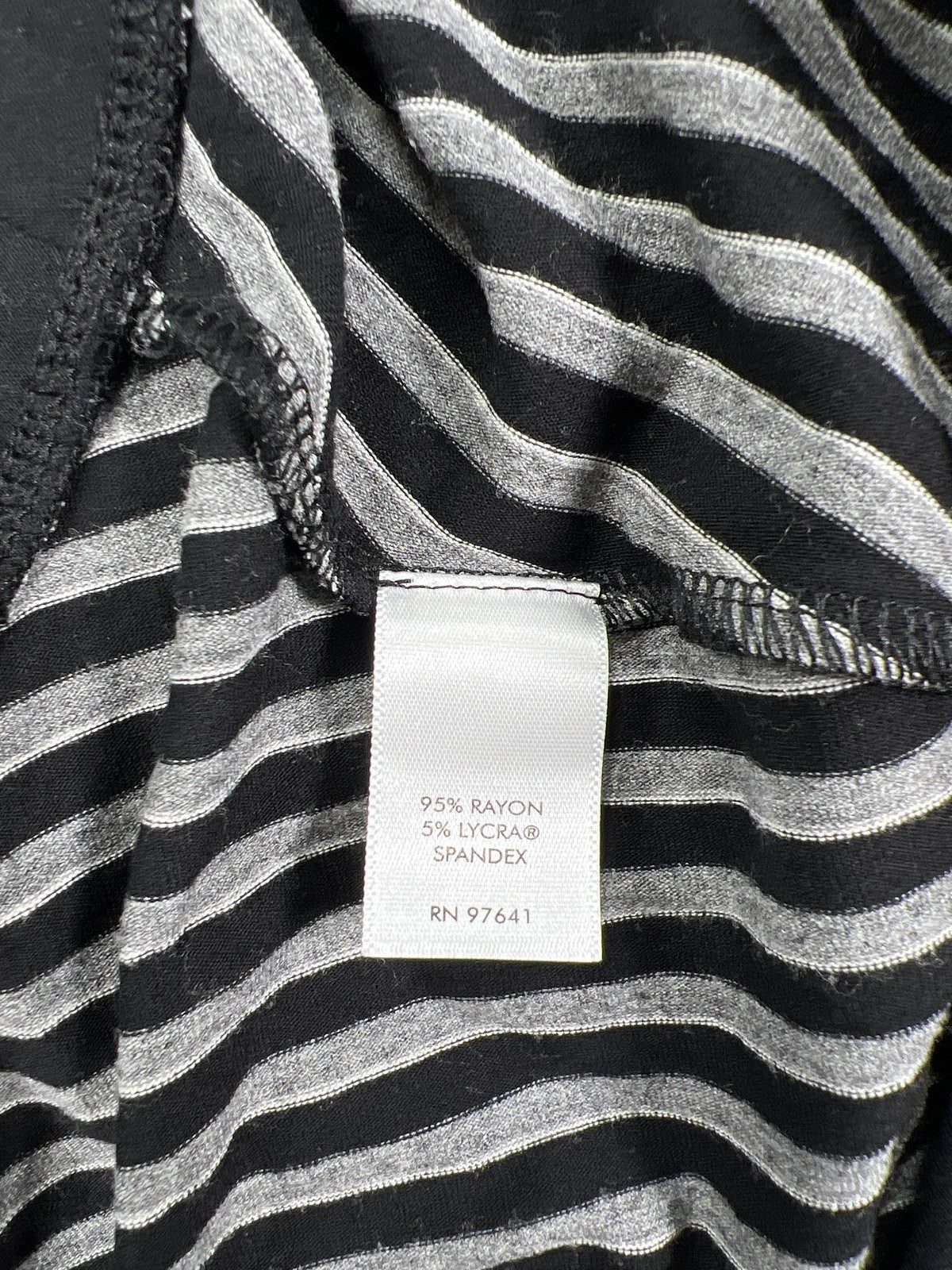 J.Jill Wearever Collection Women’s Black Striped Pull On Midi Skirt - S Petite