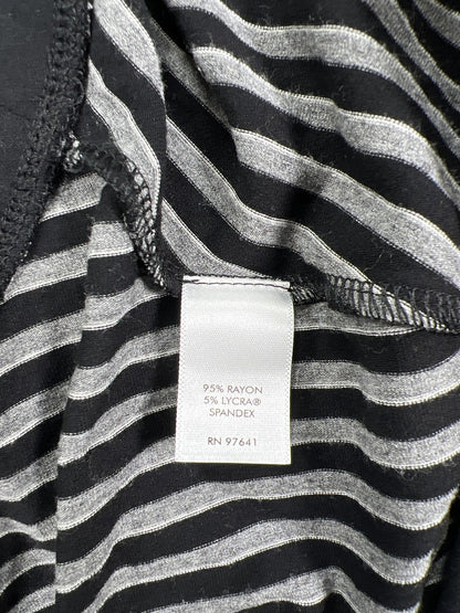 J.Jill Wearever Collection Women’s Black Striped Pull On Midi Skirt - S Petite