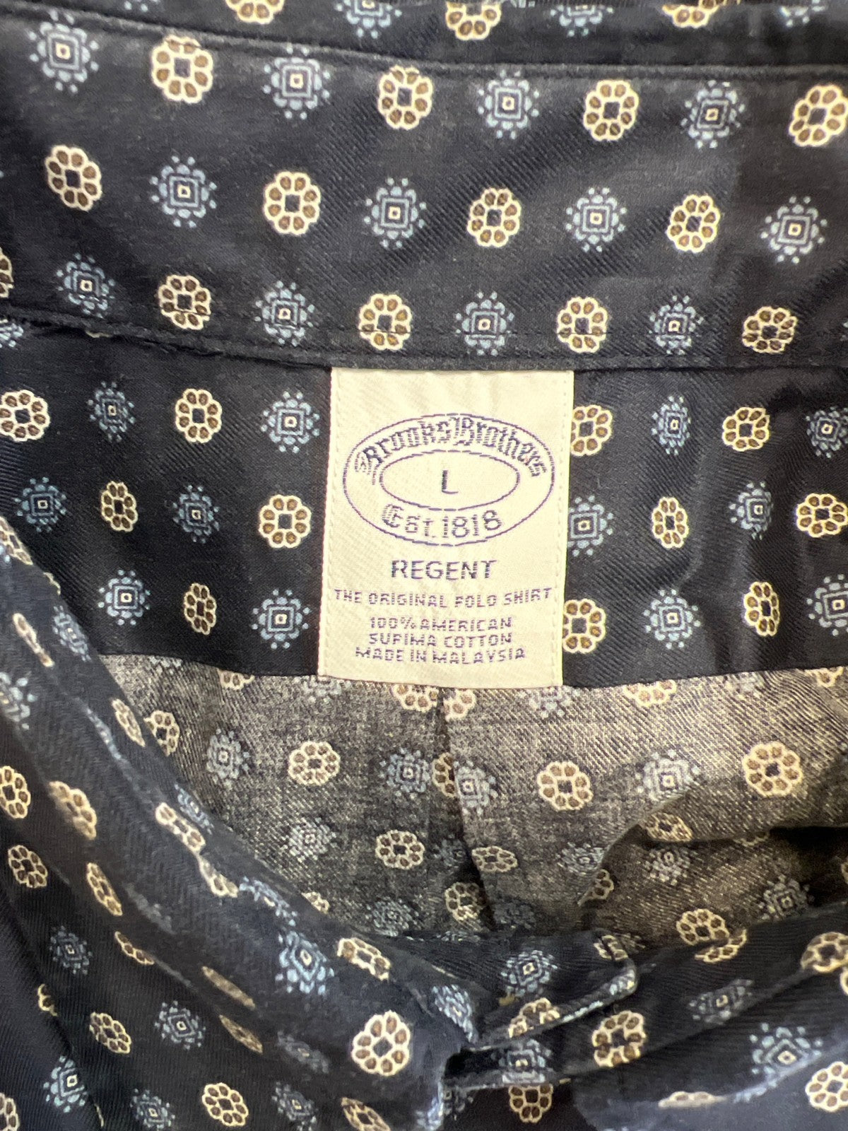 Brooks Brothers Men’s Blue Regent Button Up Shirt - L