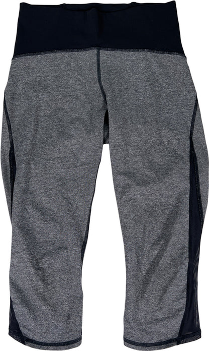 Lululemon Women’s Gray Heathered Train Times Crop 17” Mesh Side Leggings - 8