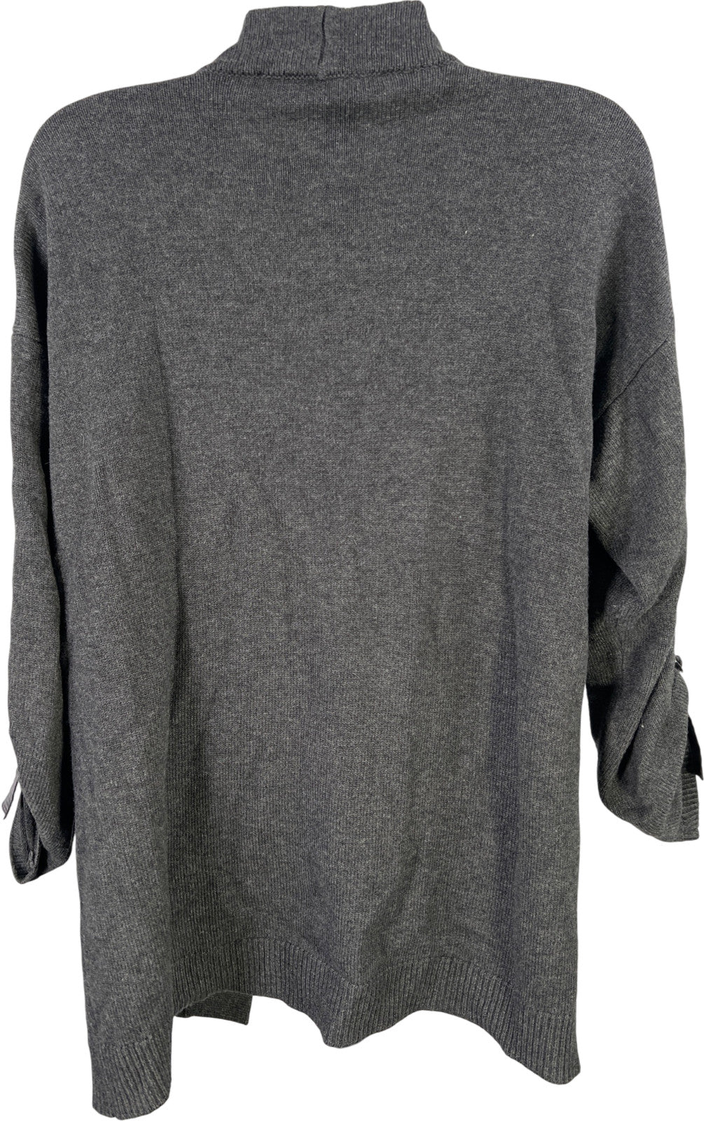 White House Black Market Women’s Gray Beaded Sleeve Cardigan Sweater - L