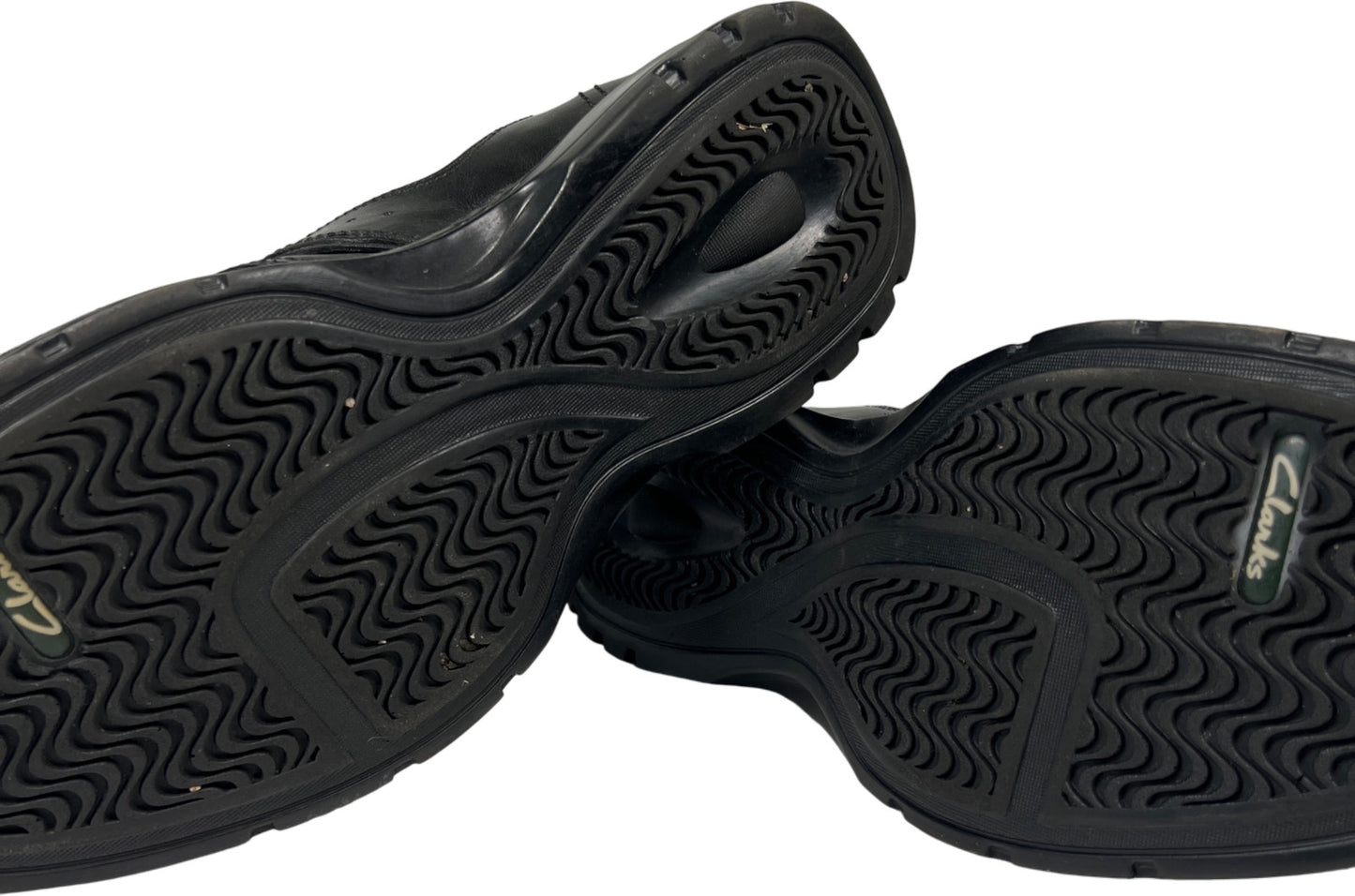 Clarks Men’s Black Leather Lace Up Comfort Walking Loafers - 9.5