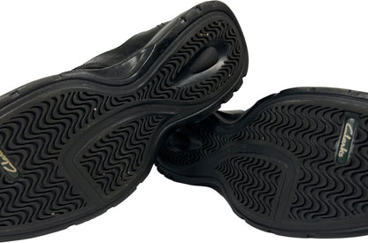 Clarks Men’s Black Leather Lace Up Comfort Walking Loafers - 9.5