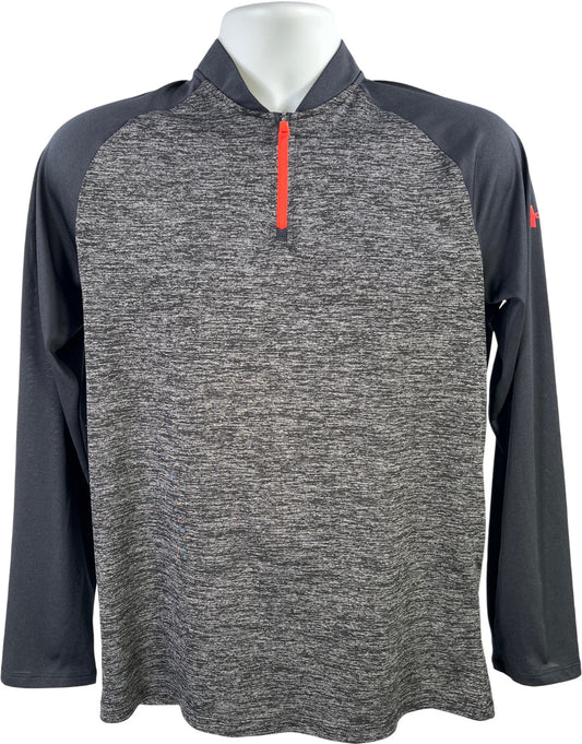Under Armour Men’s Black Loose Fit 1/4 Zip Pullover Athletic Shirt - M