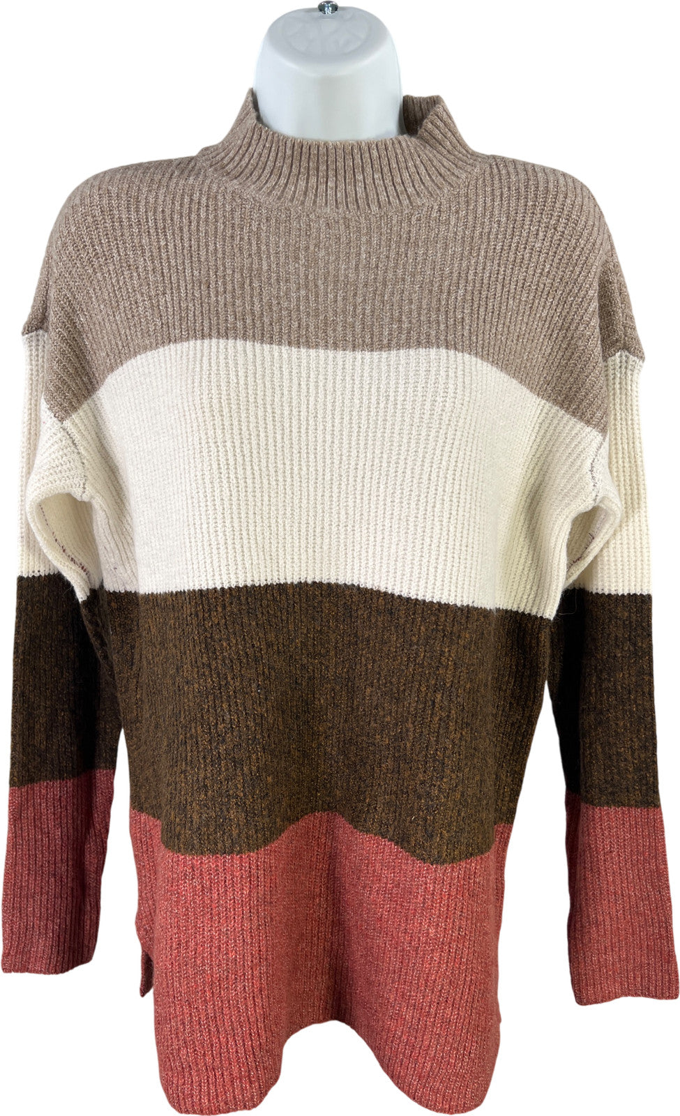 Staccato Women’s Brown/White Striped Long Sleeve Sweater - S