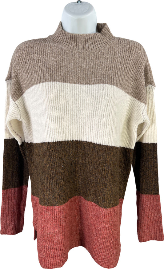 Staccato Women’s Brown/White Striped Long Sleeve Sweater - S