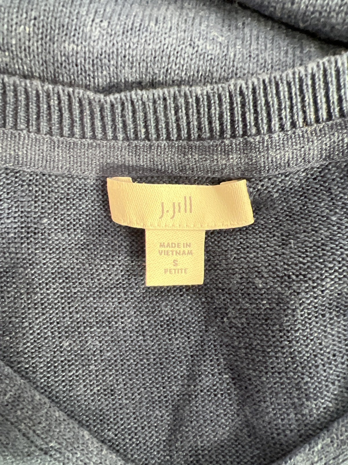 J.Jill Women’s Blue Short Sleeve V-Neck Tunic Sweater Shirt - S Petite