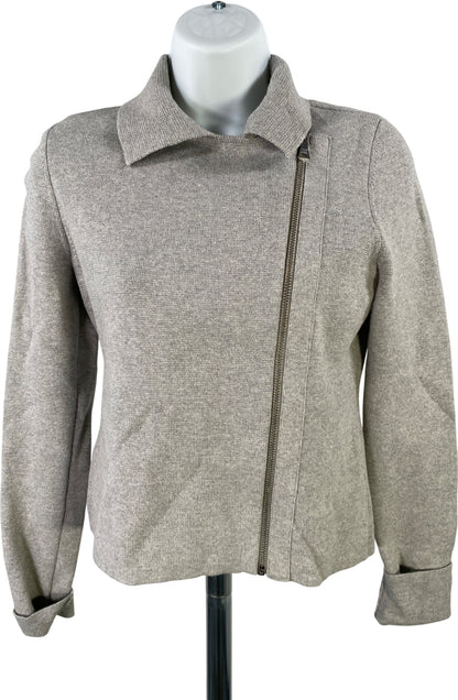 Ann Taylor Women’s Gray Asymmetrical Full Zip Sweater Jacket - XS