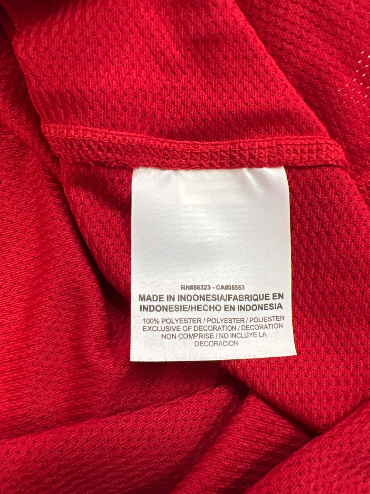 Nike Men’s Red/Gray Marbled Performance Mesh Back Athletic T-Shirt - L