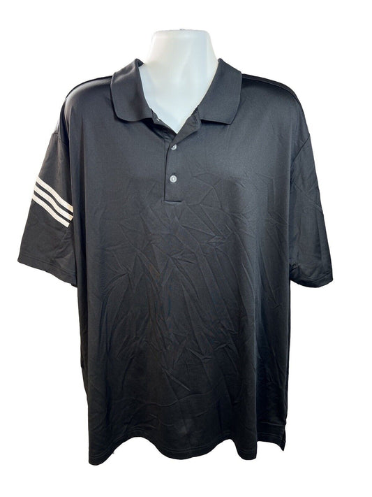 adidas Men's Black Coolmax Short Sleeve Golf Polo Shirt - 3XL