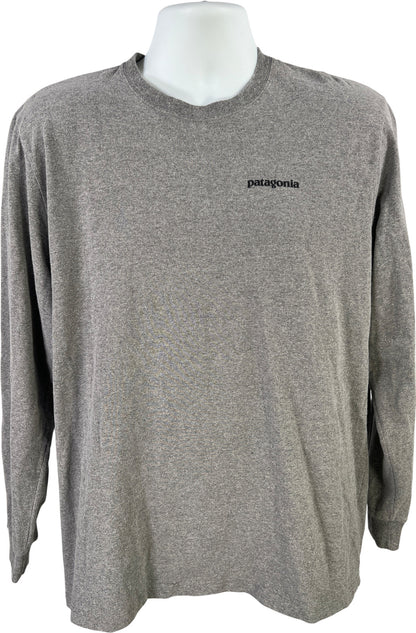 Patagonia Men’s Gray Long Sleeve Logo Graphic T-Shirt - L