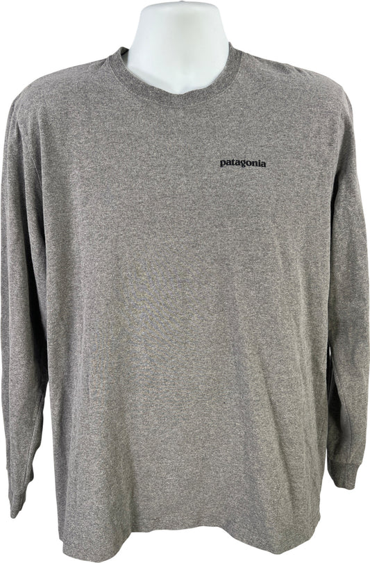 Patagonia Men’s Gray Long Sleeve Logo Graphic T-Shirt - L