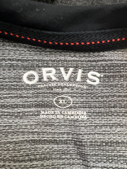 Orvis Men’s Black/Gray Long Sleeve Shirt - XL