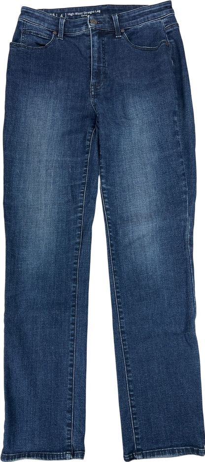 Talbots Women’s Dark Wash High Waist Straight Leg Curvy Jeans - 4