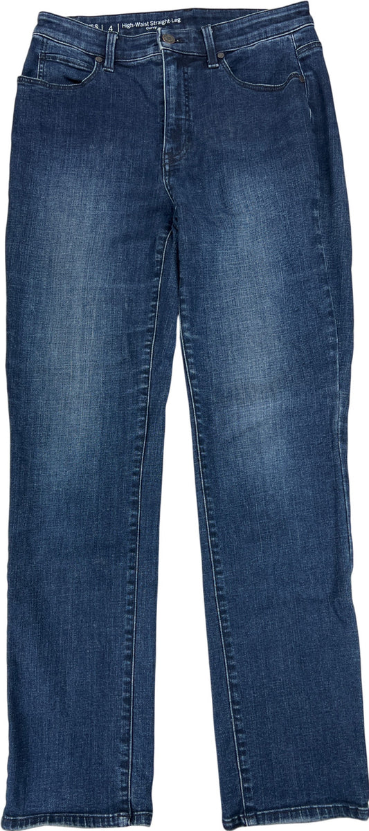 Talbots Women’s Dark Wash High Waist Straight Leg Curvy Jeans - 4