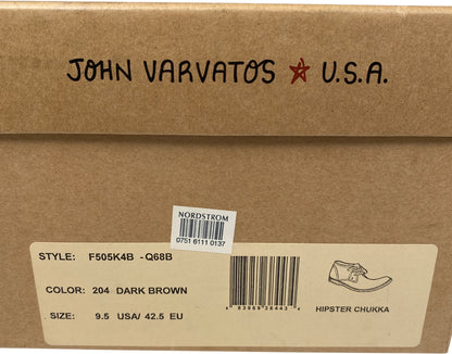 John Varvatos Men’s Brown Leather Hipster Chukka Boots - 9.5