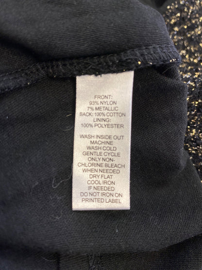 LOFT Women’s Black/Gold Metallic Front Tank Top - L