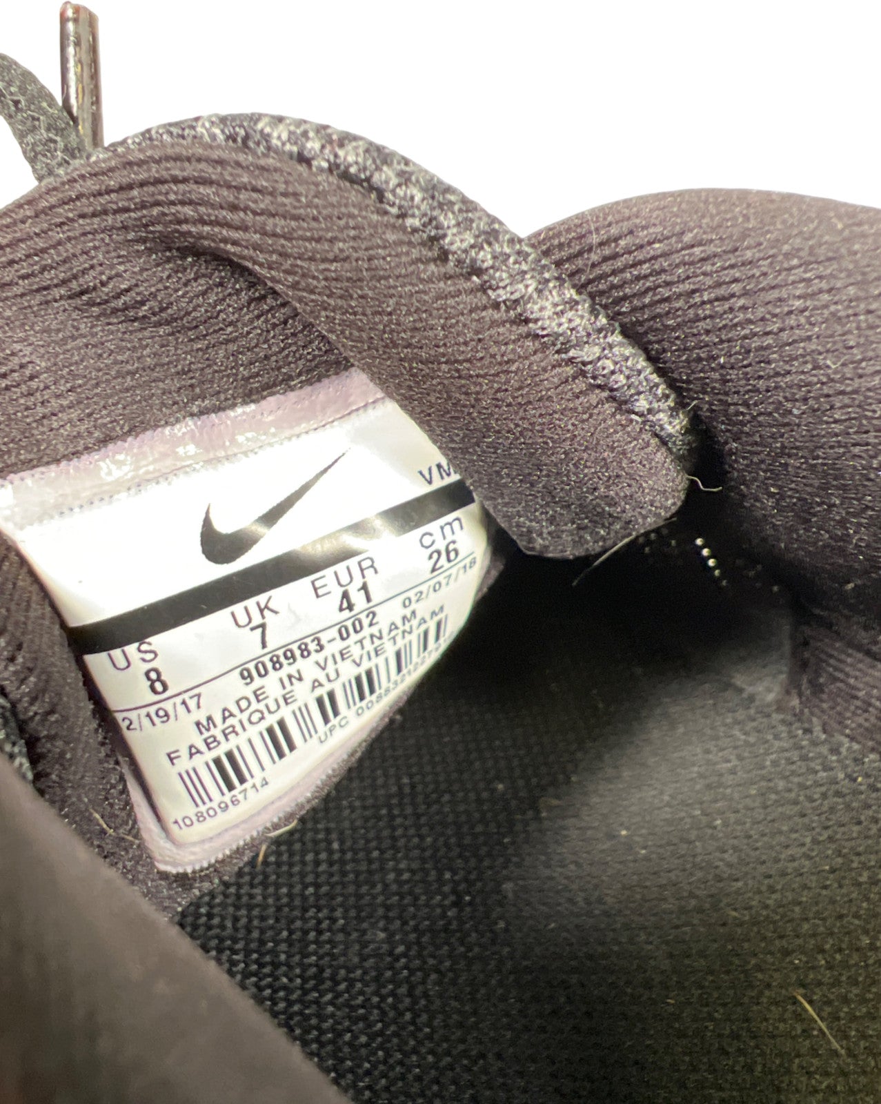 Nike Men’s Black Flex Contact Lace Up Athletic Shoes - 8