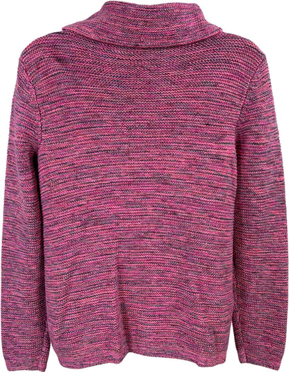 J.Jill Women’s Pink Long Sleeve Cowl Neck Knit Sweater - S Petite