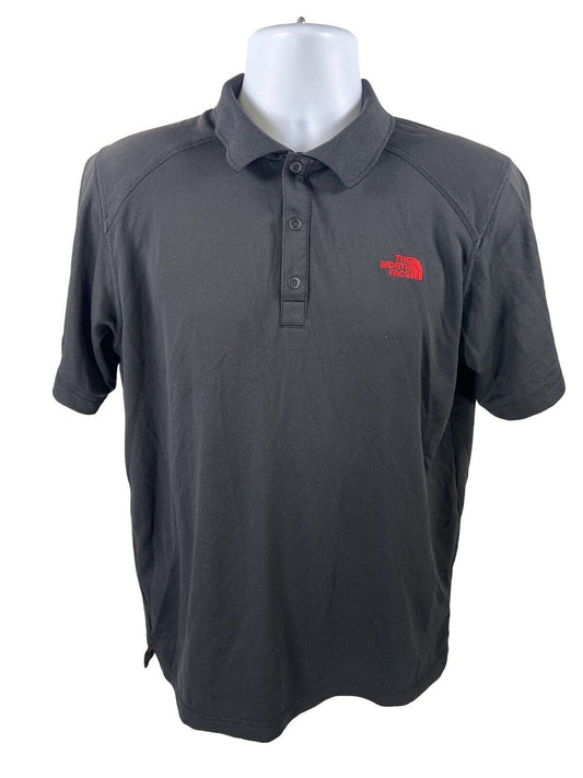 The North Face Men's Black Polyester Short Sleeve Polo Shirt - M