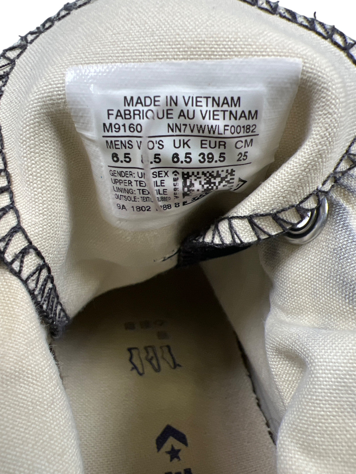 Converse Chuck Taylor Unisex Black Canvas High Top Sneakers - Women’s 8.5