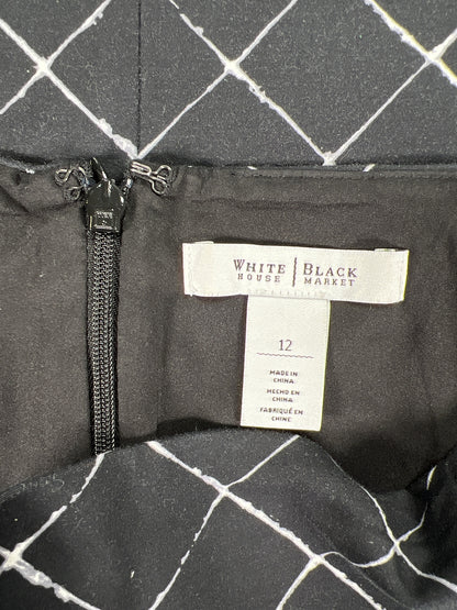 White House Black Market Women’s Black/White Pencil Skirt - 12