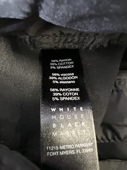 White House Black Market Women’s Black Slim Crop Pants - 4