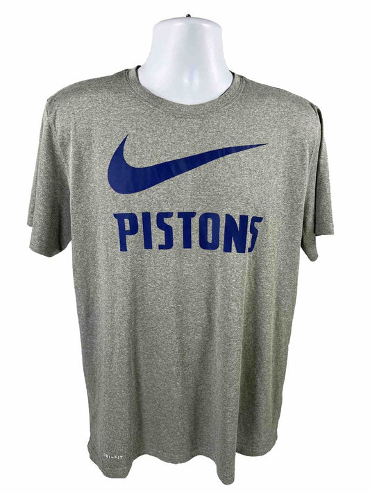 Nike Men's Gray NBA Detroit Pistons Athletic T-Shirt - L