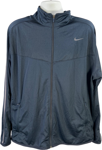 Nike Men’s Blue Long Sleeve Full Zip Athletic Jacket - XXL