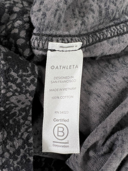 Athleta Women’s Black Daily Snake Print Short Sleeve T-Shirt - S