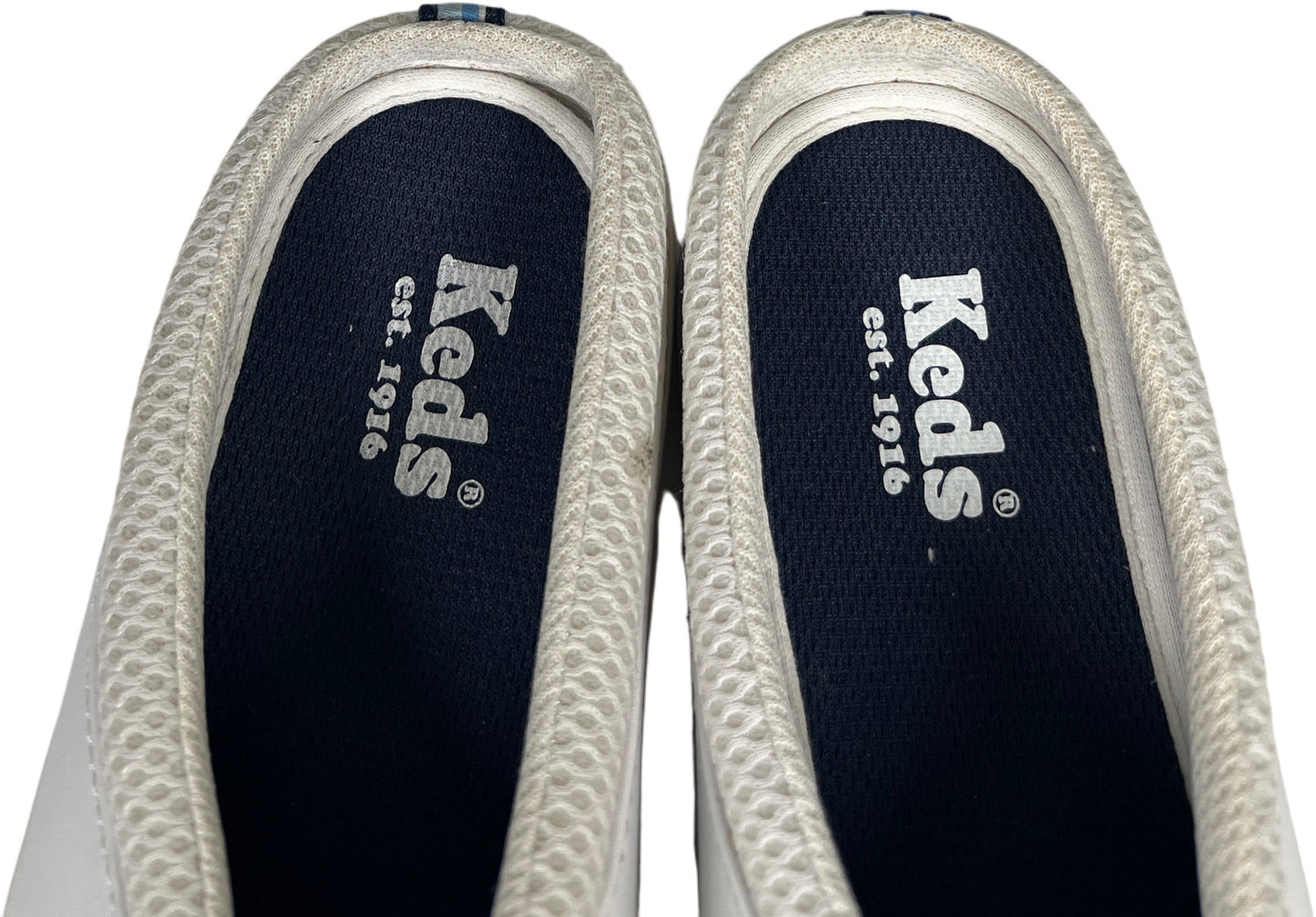 Keds Women’s White Leather Slip On Walking Shoes - 9.5