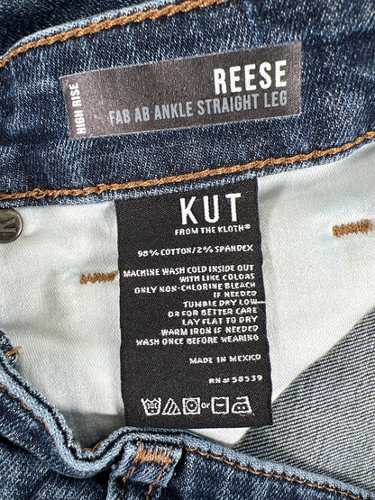Kut From The Cloth Women’s Medium Wash Reese Straight Leg Distressed Jeans - 12